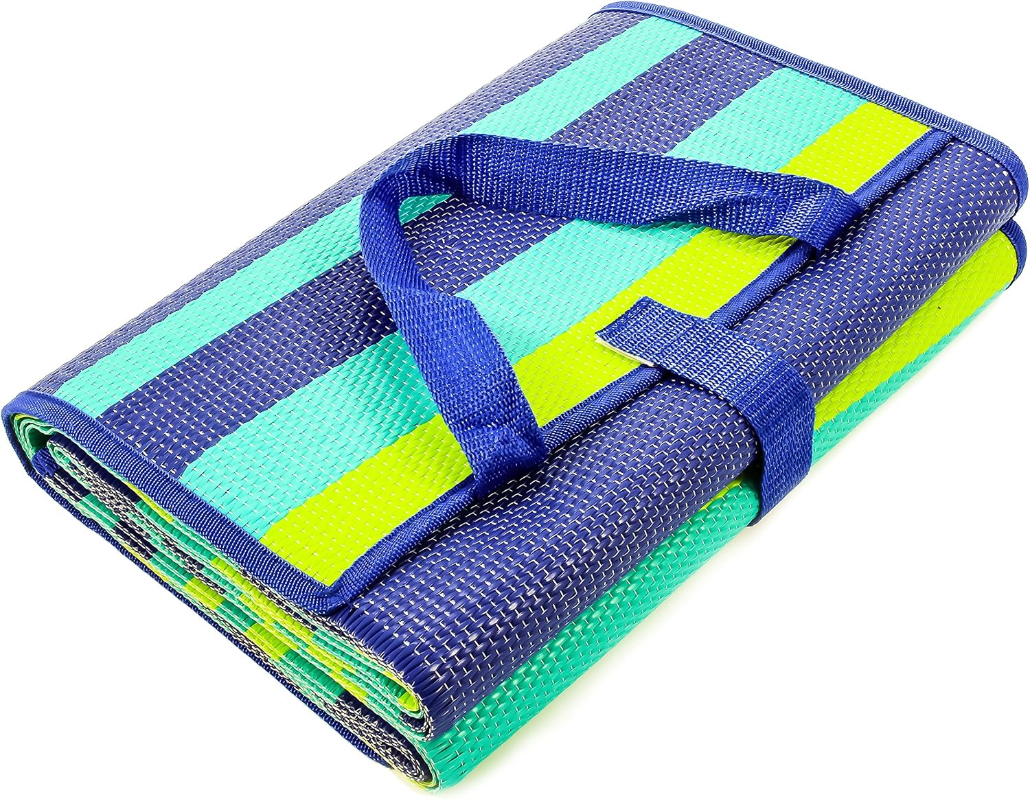 Camco Handy Mat with Strap - Perfect for Picnics, Beaches, RV and Outings - Green/Turquoise - 60" x 78" (42806) - Image 4