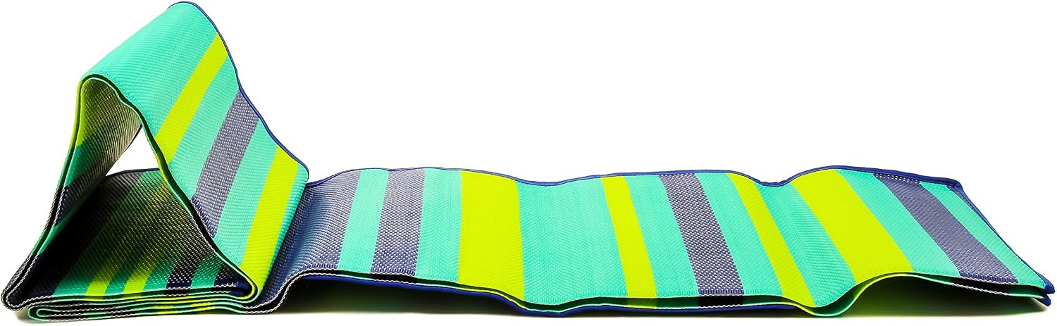 Camco Handy Mat with Strap - Perfect for Picnics, Beaches, RV and Outings - Green/Turquoise - 60" x 78" (42806) - Image 5