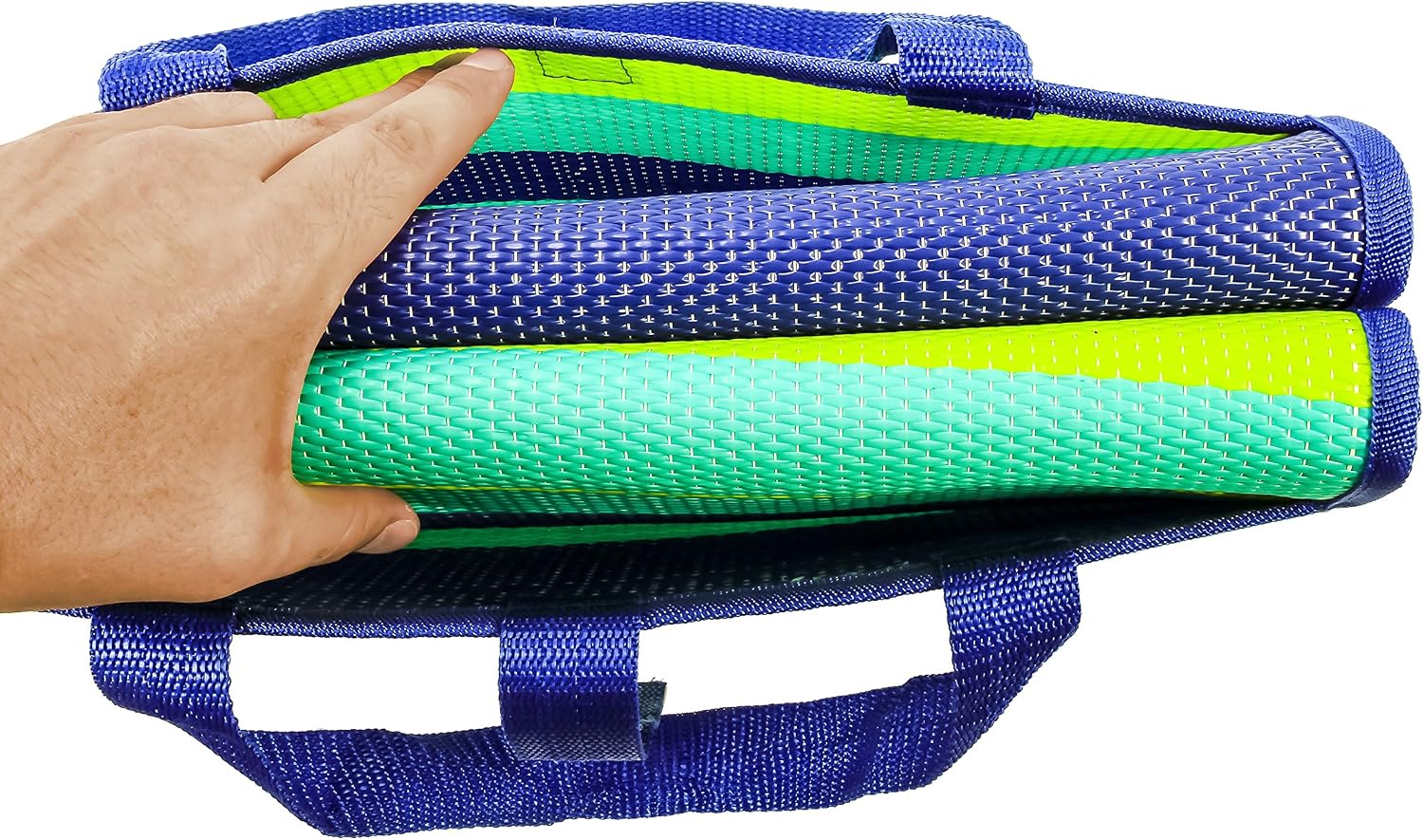 Camco Handy Mat with Strap - Perfect for Picnics, Beaches, RV and Outings - Green/Turquoise - 60" x 78" (42806) - Image 7