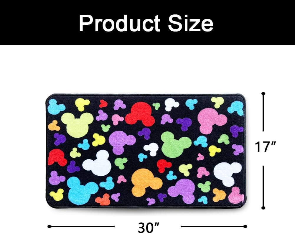 J.Ehonace Mickey Mouse Rugs - Bathroom Rug, Indoor Outdoor Entrance Rug, Kitchen Rug, 18" x 30" - Image 3