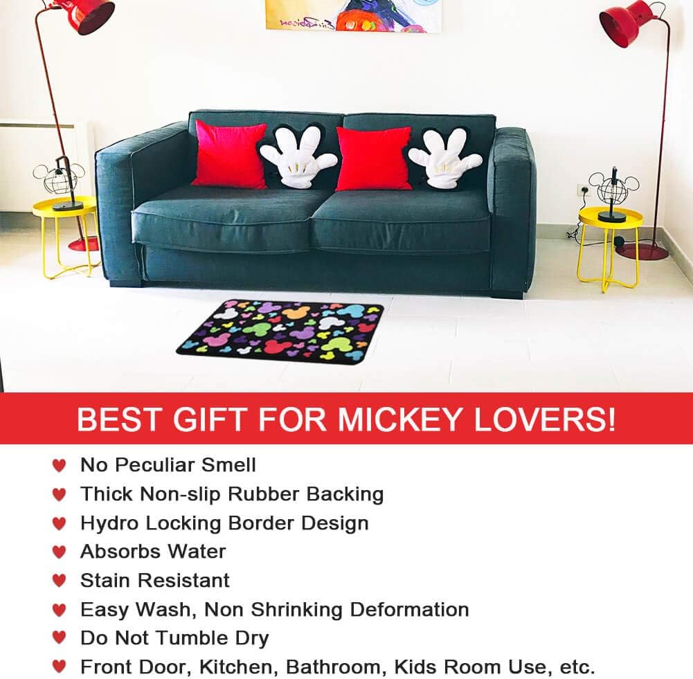 J.Ehonace Mickey Mouse Rugs - Bathroom Rug, Indoor Outdoor Entrance Rug, Kitchen Rug, 18" x 30" - Image 4
